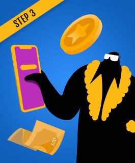 Select the bank account you’ll be sending the money to betting site from